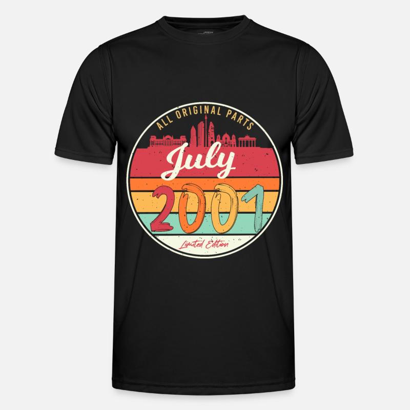 Geburtsmonat Juli 2001 - Männer Funktions-T-Shirt - Schwarz