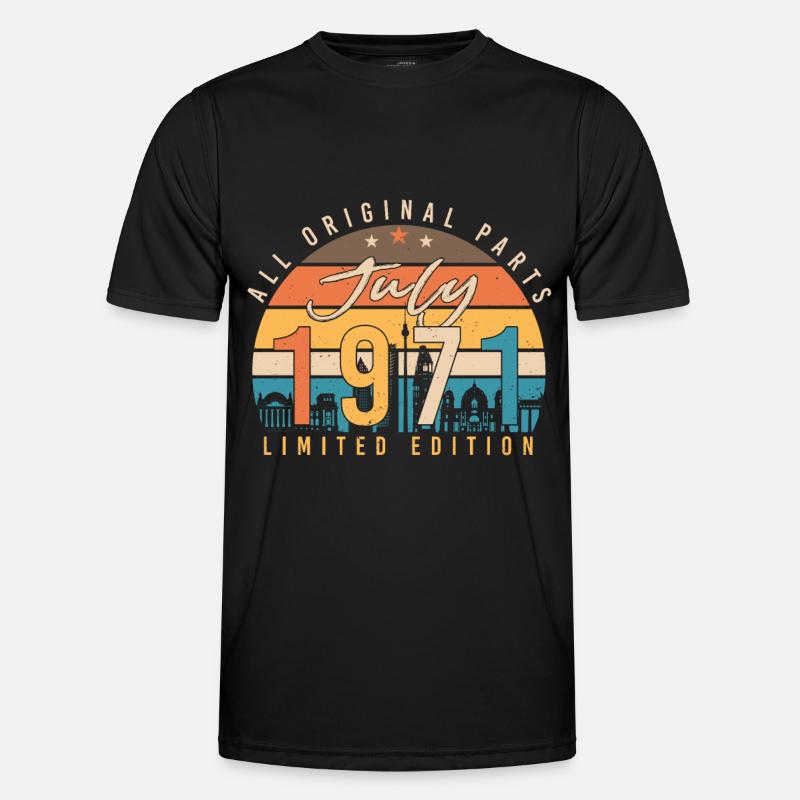 1971 July Gift Idea - Men's Functional T-Shirt - black