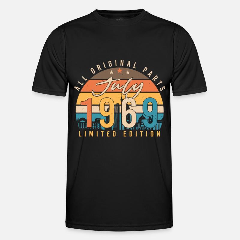 1969 Juli Geschenkidee - Männer Funktions-T-Shirt - Schwarz