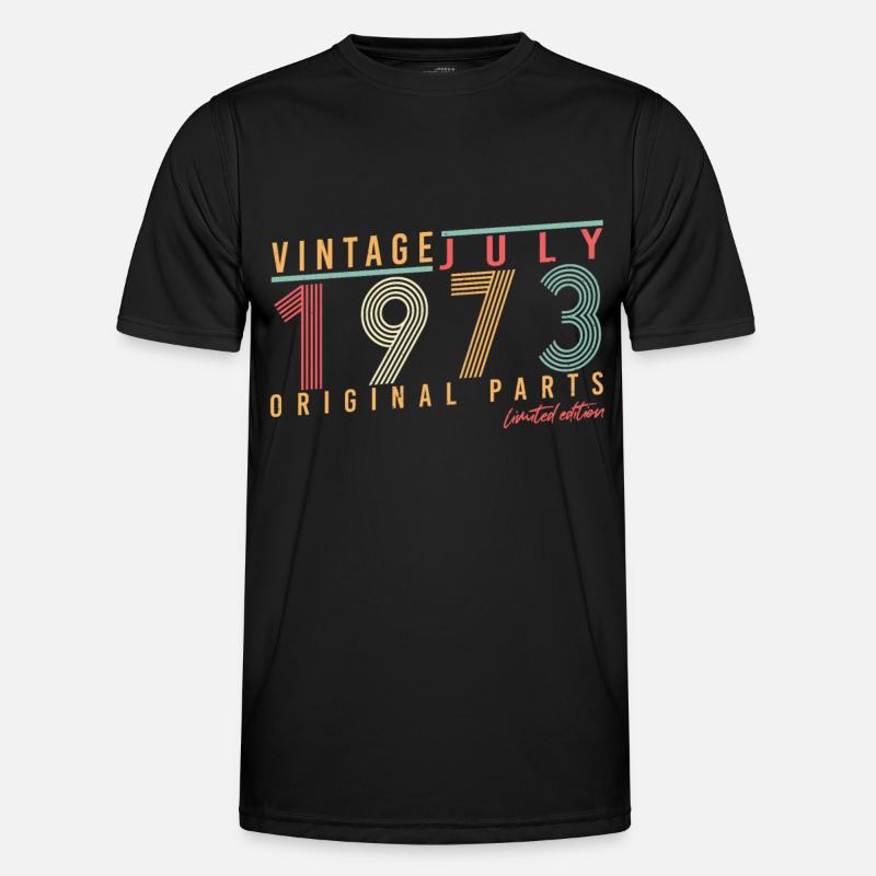 Juli 1973 Geburtstagsgruss Männer Funktions-T-Shirt