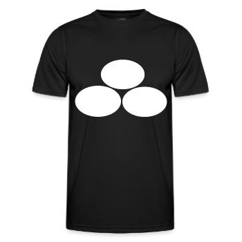 Trois ovales blancs - T-shirt sport Homme - noir - Devant - AI Model Male 178 dark (178cm)