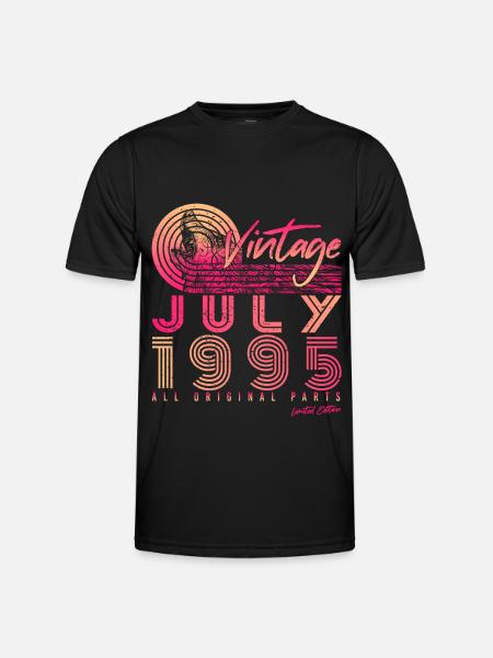 Geschenkidee Für Juli 1995 - Männer Funktions-T-Shirt - Schwarz