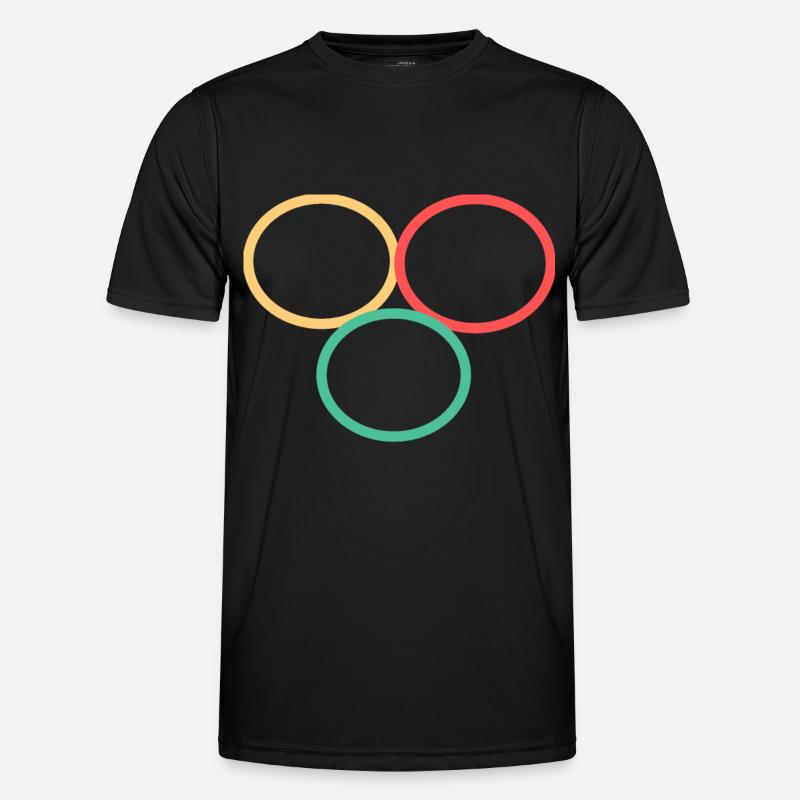 Three Circles Simple Design - Men's Functional T-Shirt - black