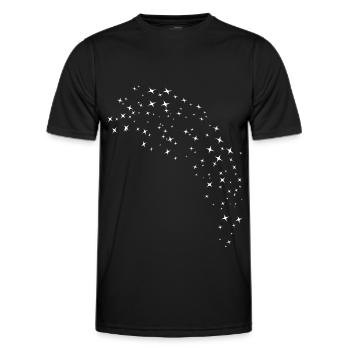 White starry sky - Men's Functional T-Shirt - black - Front - AI Model Male 178 dark (178cm)
