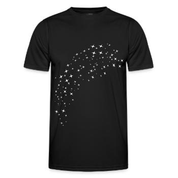 Weisser Sternenhimmel - Männer Funktions-T-Shirt - Schwarz - Vorne - AI Model Male 178 dark (178cm)