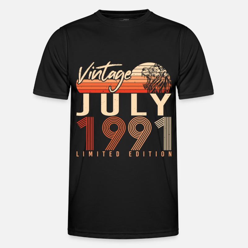 1991 July gift idea - Men's Functional T-Shirt - black