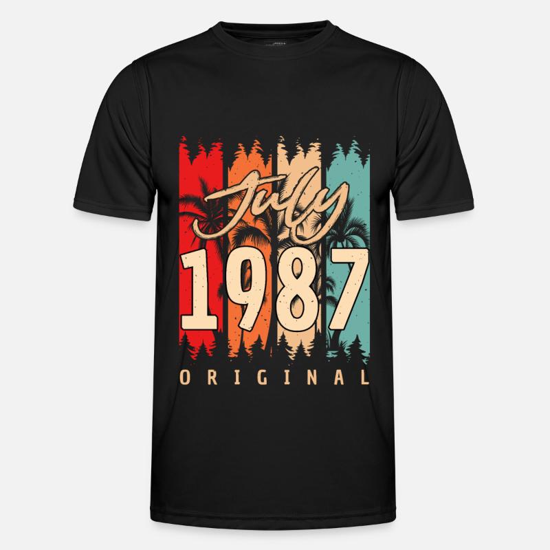 Juli 1987 Geschenkidee - Männer Funktions-T-Shirt - Schwarz