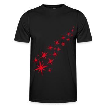 Ciel étoilé rouge - T-shirt sport Homme - noir - Devant - AI Model Male 178 dark (178cm)