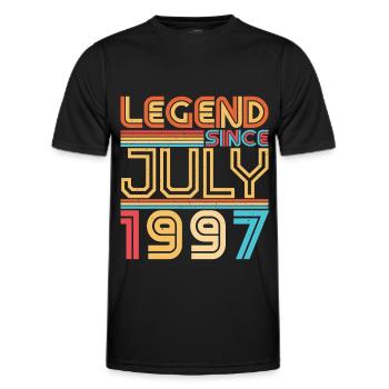 Month of birth July 1997 - Men's Functional T-Shirt - black - Front - AI Model Male 178 dark (178cm)