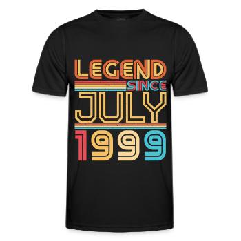 Month of birth July 1999 - Men's Functional T-Shirt - black - Front - AI Model Male 178 dark (178cm)