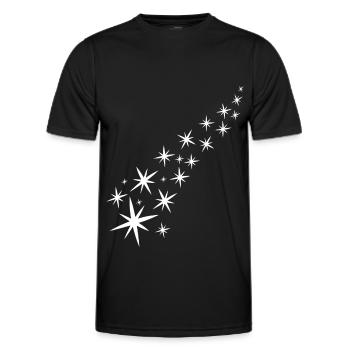 Weisse Sternenstrasse - Men's Functional T-Shirt - black - Front - AI Model Male 178 dark (178cm)