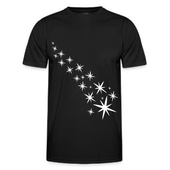 Weisse Sternenstrasse - Men's Functional T-Shirt - black - Front - AI Model Male 178 dark (178cm)