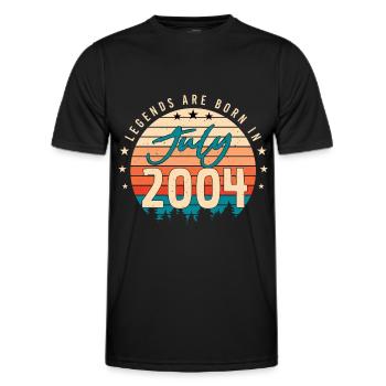 July 2004 Finally of legal age - Men's Functional T-Shirt - black - Front - AI Model Male 178 dark (178cm)