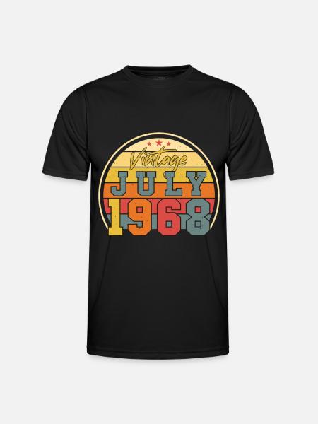 Retro Juli 1968 - Männer Funktions-T-Shirt - Schwarz