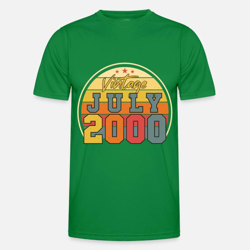 Original Juli 2000 Männer Funktions-T-Shirt