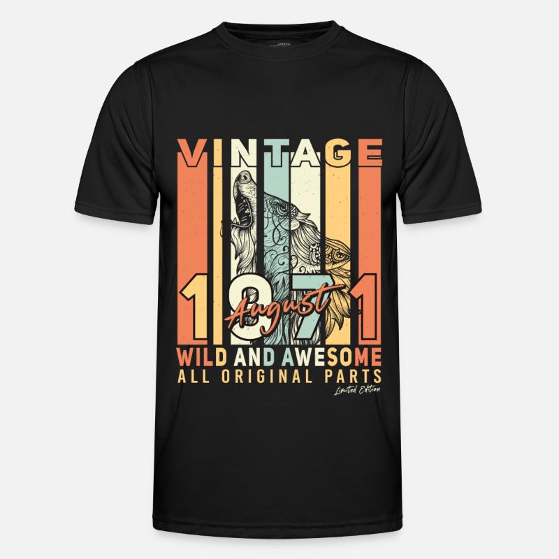 Retro 1971 August - Men's Functional T-Shirt - black