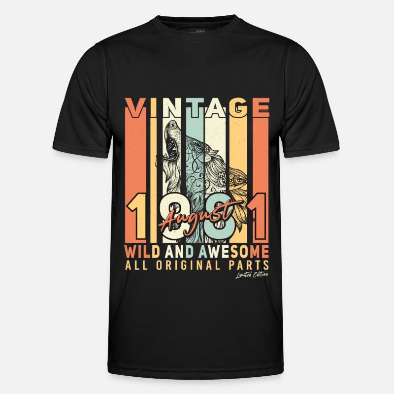 1981 August Geschenkidee - Männer Funktions-T-Shirt - Schwarz