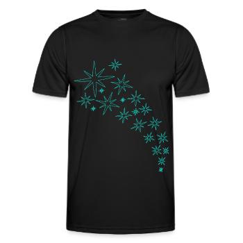 Stars Mint Green Design - Men's Functional T-Shirt - black - Front - AI Model Male 178 dark (178cm)