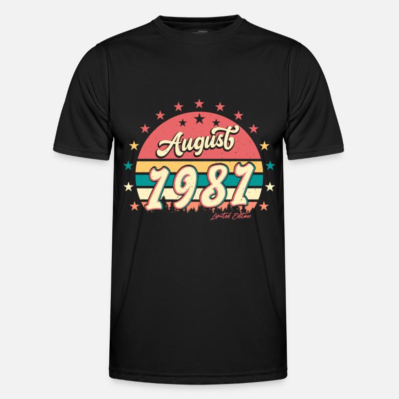Born in August 1981 - Men's Functional T-Shirt - black