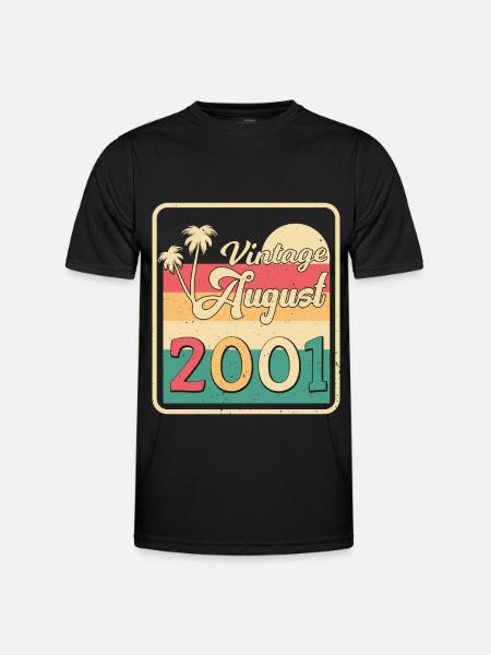 2001 Août Rétro - T-shirt sport Homme - noir