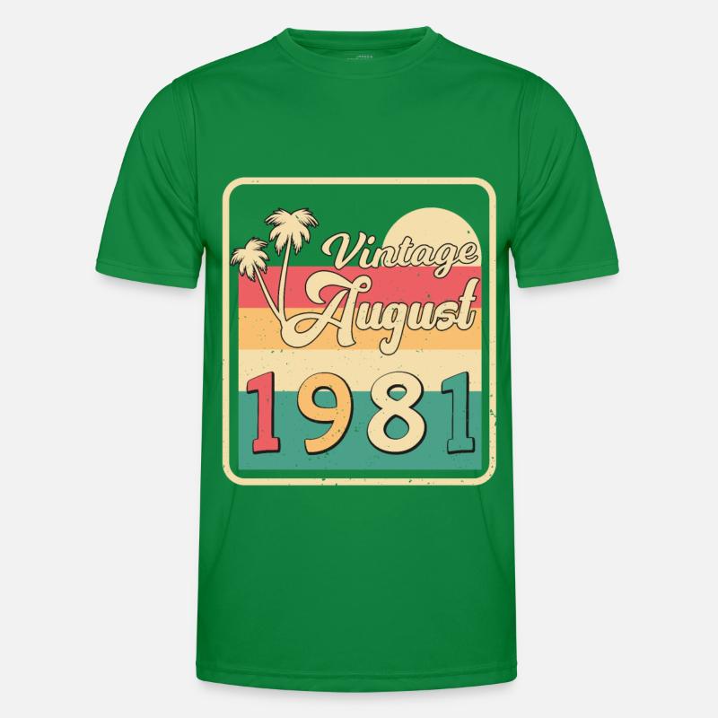 1981 August Geschenkidee Männer Funktions-T-Shirt