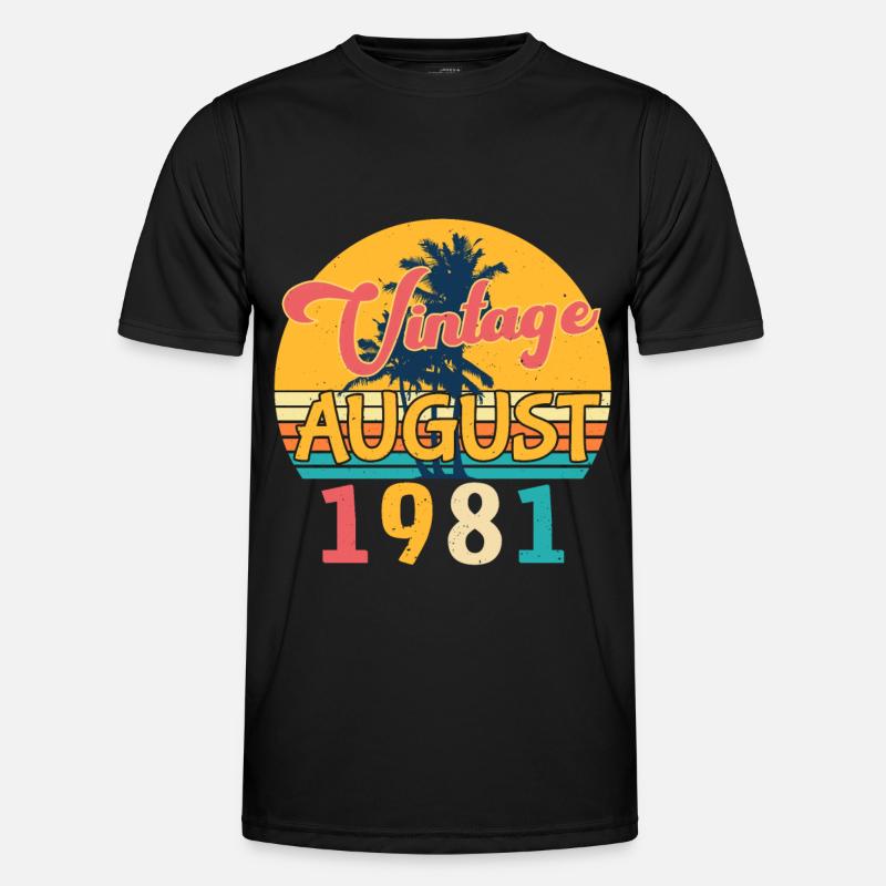 1981 août rétro T-shirt sport Homme