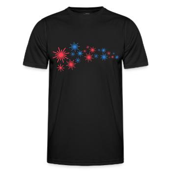 Sternenflotte In Blau Und Rot - Männer Funktions-T-Shirt - Schwarz - Vorne - AI Model Male 178 dark (178cm)