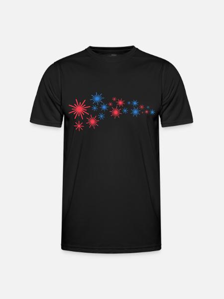 Starfleet in blue and red - Men's Functional T-Shirt - black