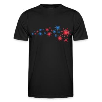 Sternenflotte In Blau Und Rot - Männer Funktions-T-Shirt - Schwarz - Vorne - AI Model Male 178 dark (178cm)