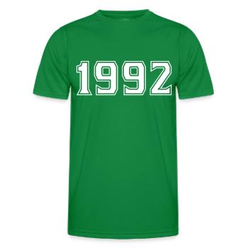 1992 Year - Lucky Year - Men's Functional T-Shirt - kelly green - Front - AI Model Male 178 dark (178cm)