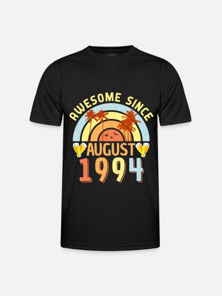 Baujahr 1994 Im August - Männer Funktions-T-Shirt - Schwarz