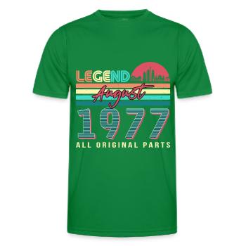 Millésime 1977 Août - T-shirt sport Homme - vert - Devant - AI Model Male 178 dark (178cm)