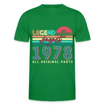 Rétro 1978 Août - T-shirt sport Homme - vert - Devant - AI Model Male 178 dark (178cm)