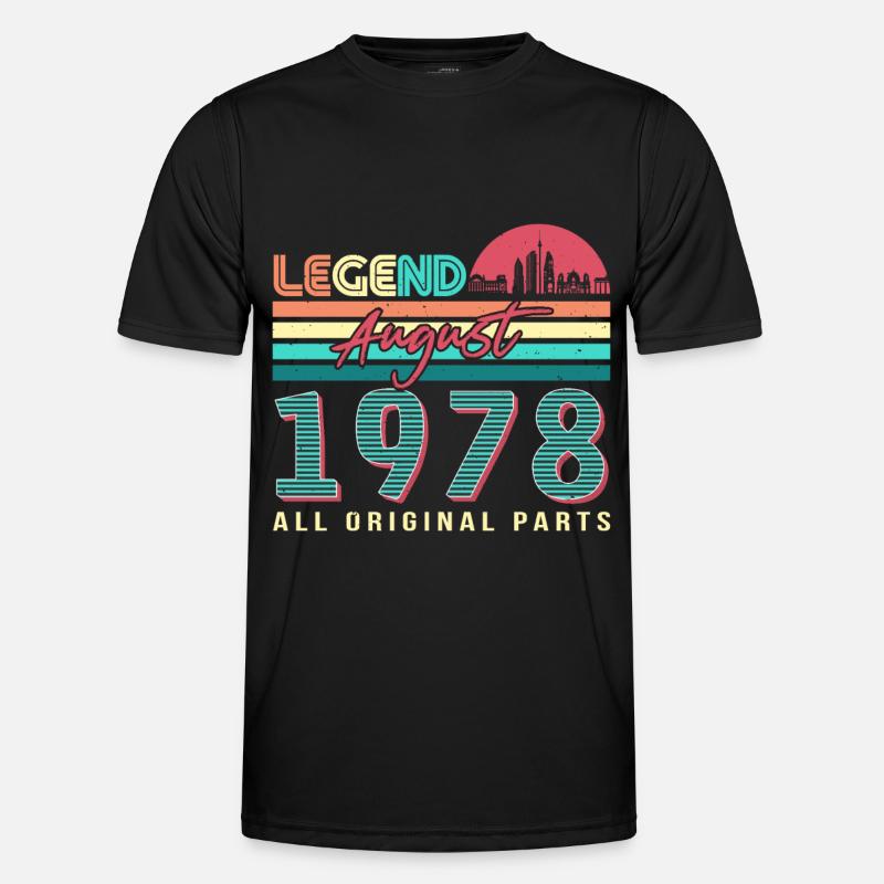 Retro 1978 August - Men's Functional T-Shirt - black