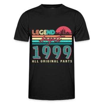 Birthday greeting August 1999 - Men's Functional T-Shirt - black - Front - AI Model Male 178 dark (178cm)