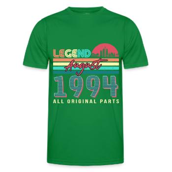 Mois de naissance août 1994 - T-shirt sport Homme - vert - Devant - AI Model Male 178 dark (178cm)