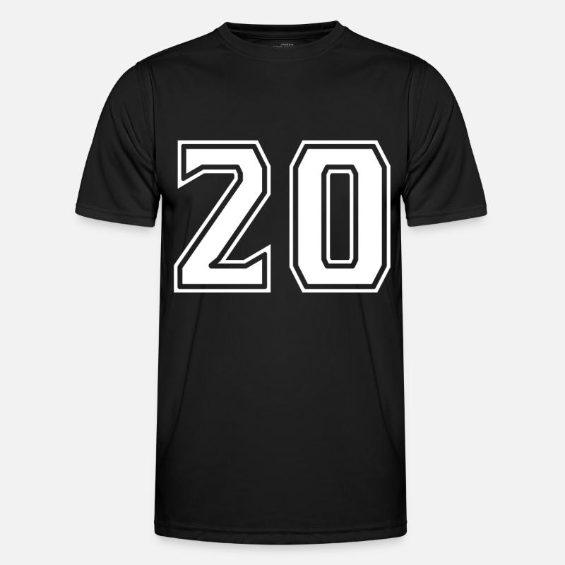 20 white design - Men's Functional T-Shirt - black