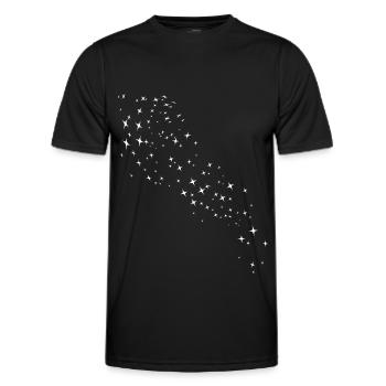 Weisser Sternenstaub - Männer Funktions-T-Shirt - Schwarz - Vorne - AI Model Male 178 dark (178cm)