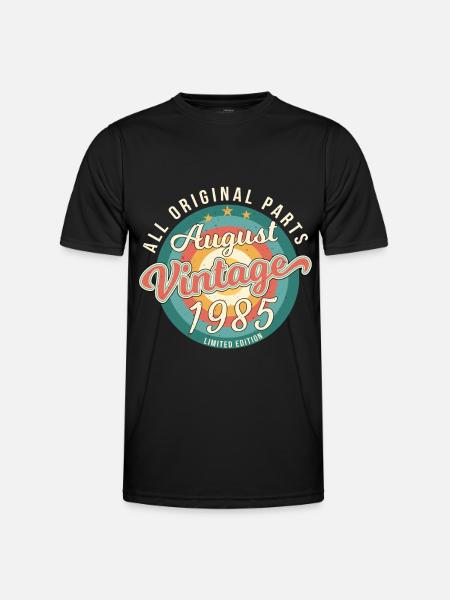Né en août 1985 - T-shirt sport Homme - noir