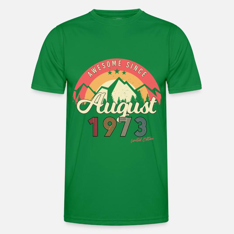 1973 August Retro Männer Funktions-T-Shirt