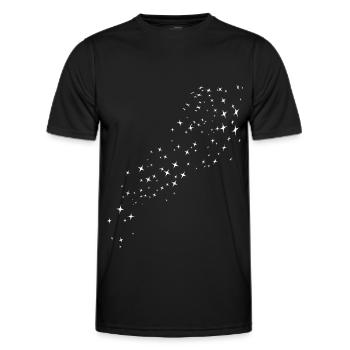 Sternenstaub Weiss - Männer Funktions-T-Shirt - Schwarz - Vorne - AI Model Male 178 dark (178cm)