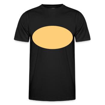 Yellow Oval Simple Design - Men's Functional T-Shirt - black - Front - AI Model Male 178 dark (178cm)