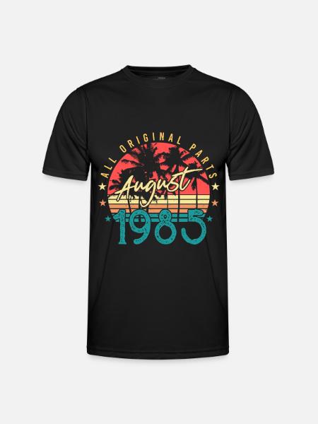 August 1985 Geschenkidee - Männer Funktions-T-Shirt - Schwarz