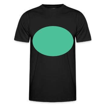Green Oval Simple Design - Men's Functional T-Shirt - black - Front - AI Model Male 178 dark (178cm)