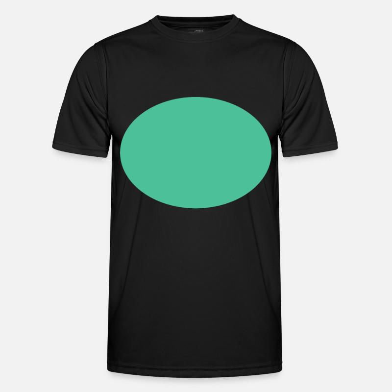 Green Oval Simple Design Men's Functional T-Shirt