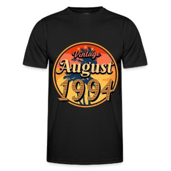 1994 Août Anniversaire Salutations - T-shirt sport Homme - noir - Devant - AI Model Male 178 dark (178cm)