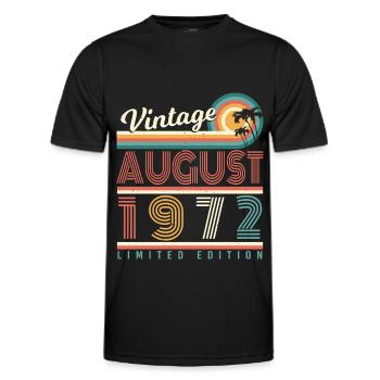 50th anniversary August 1972 - Men's Functional T-Shirt - black - Front - AI Model Male 178 dark (178cm)