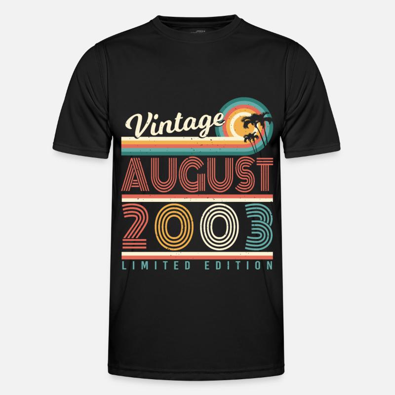 Geburtsmonat August 2003 Männer Funktions-T-Shirt
