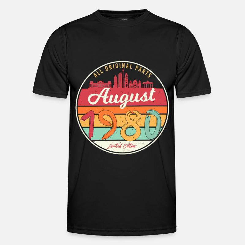 1980 In August Retro - Men's Functional T-Shirt - black