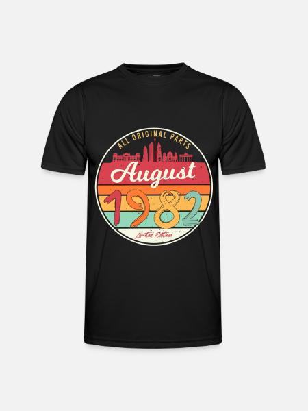 40e anniversaire août 1982 - T-shirt sport Homme - noir